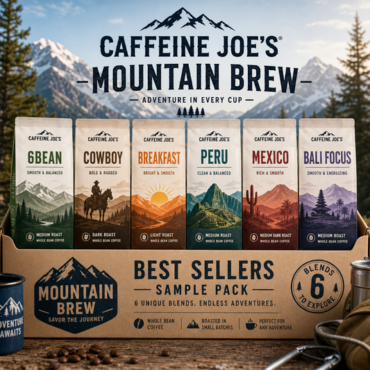 Best Sellers Sample Pack: 6Bean, Cowboy, Breakfast, Peru, Mexico, Bali