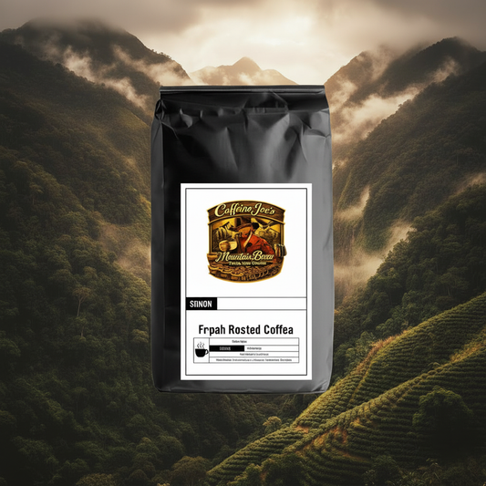 Papua New Guinea coffee bag with tropical highland background